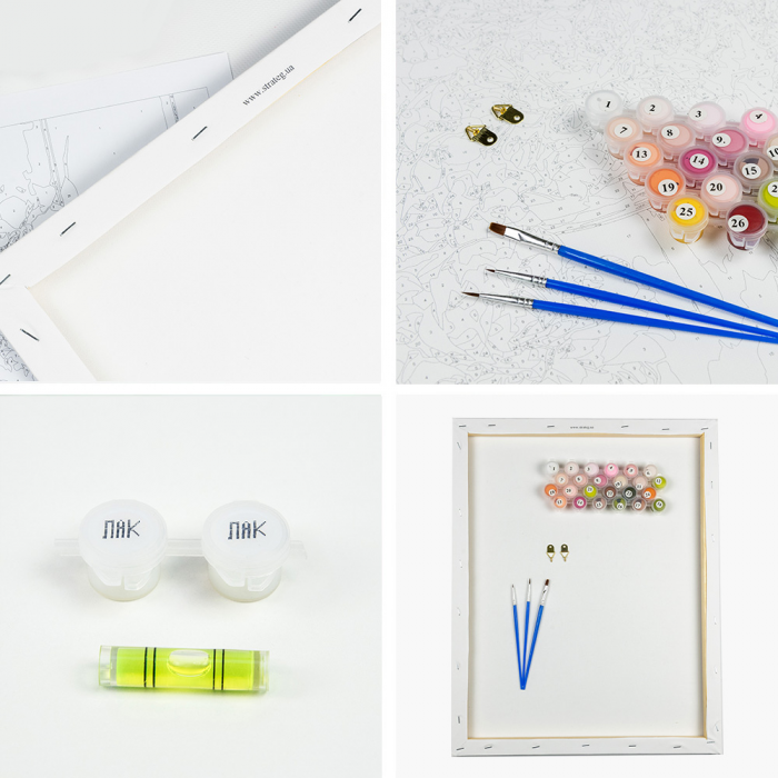 Живопис розпис картина за номерами Обійми щастя Strateg розміром 40х50 см (VA-4657)