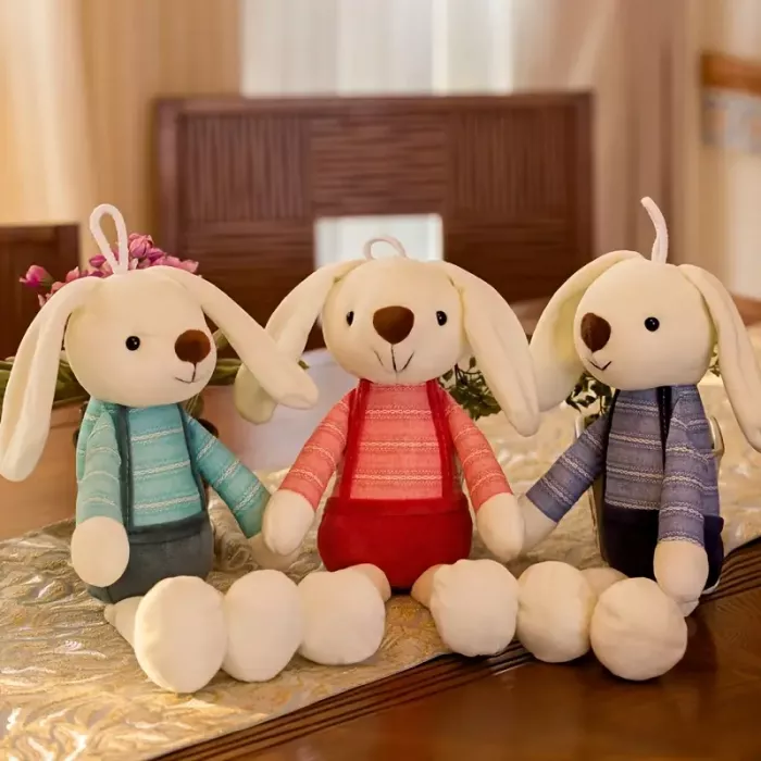 М'яка іграшка білий зайчик (кролик) 38 см 48185