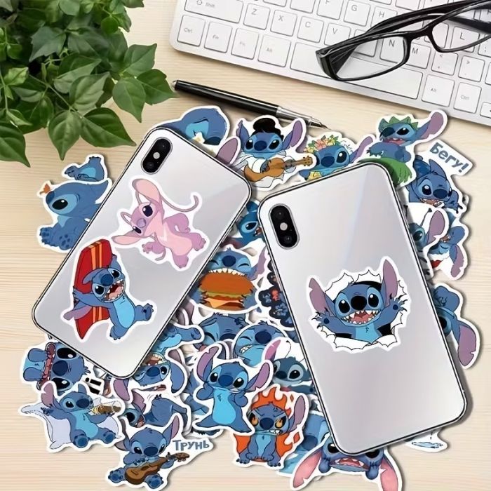 Наліпка Стіч (Stitch) набір 100 шт, ціна за набір (3772)