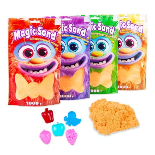 Дитячий кінетичний пісок Magic sand в пакеті 39404-7 помаранчевий 1 кг