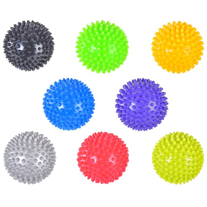 М'яч масажний артикул RB2221 9 см 110 грам MIX 8 кольорів