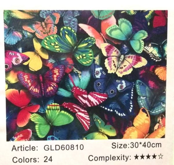 Набір для творчості алмазна вишивка картина мозаїка метелики 30*40 см 60810 полотно на рамі