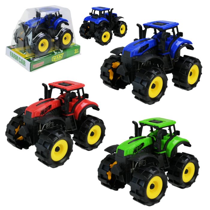 Дитяча іграшка трактор 9870A інерційний, 3 кольори, слюда 12,6*8,2*9,5см
