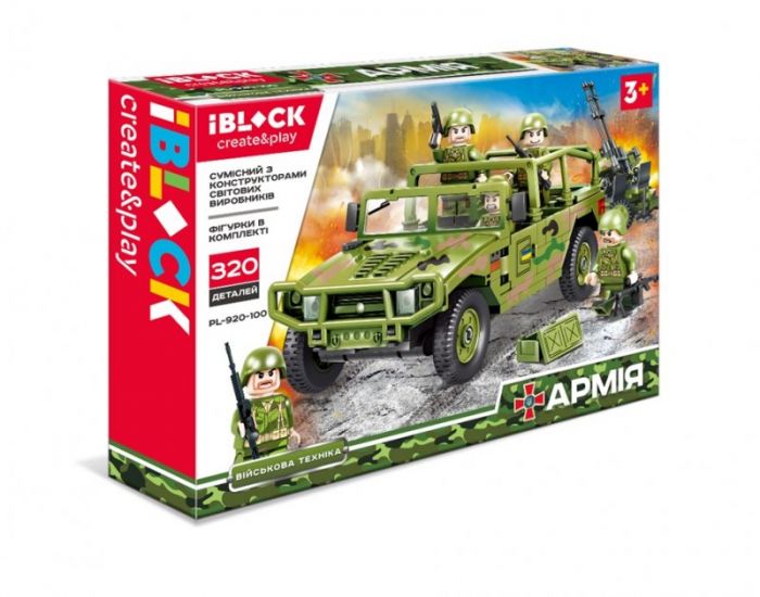 Дитяча іграшка конструктор армія джип  PL-920-100, 320 деталей