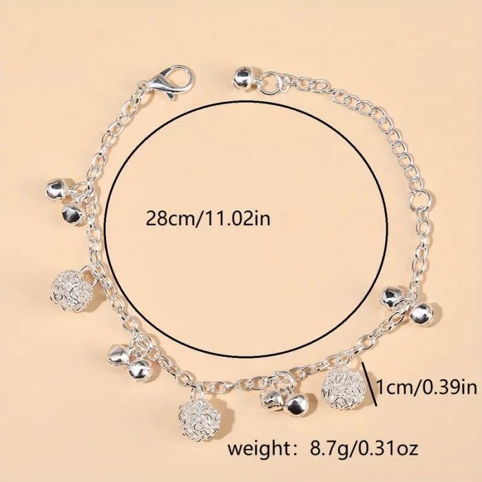 Елегантний браслет з підвіскою гортензія/дзвінок ZT1062 (біжутерія для рук, аксесуари для дівчат) колір срібло 37604