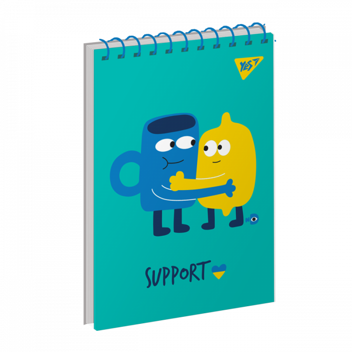 Зошит блокнот для записів YES А7/80 од.спіраль "Stand with Ukraine" 151863