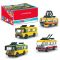 Дитяча іграшка конструктор IBLOCK PL-921-438 транспорт 4 вида у дисплей боксі 173-182 деталей