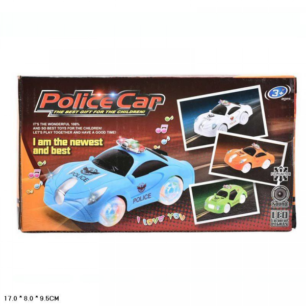 Дитяча іграшка машинка музична 8813-66, 3 кольори мікс, звук, світло,рух, короб. 17*8*9,5см