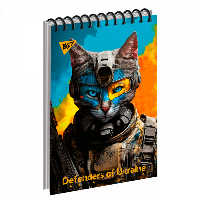 Зошит блокнот для записів YES А7/80 од.спіраль "Defenders of Ukraine" 151872