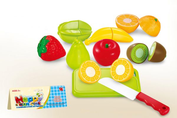 Дитяча іграшка продукти овочі та фрукти на липучках, що розрізаються (666-11) пакування пакет 28,5*19*7 см