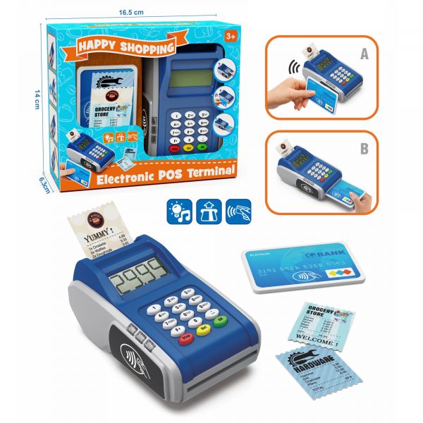 Дитяча іграшка POS-термінал для карток XG1-186A, відео в описі 