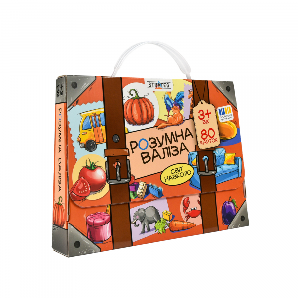 Настільна гра Strateg "Розумна валіза. Світ навколо" розвиваюча ( Вік 3+) українською мовою (30984) Настільна гра Strateg "Розумна валіза. Світ навколо" розвиваюча ( Вік 3+) українською мовою (30984)