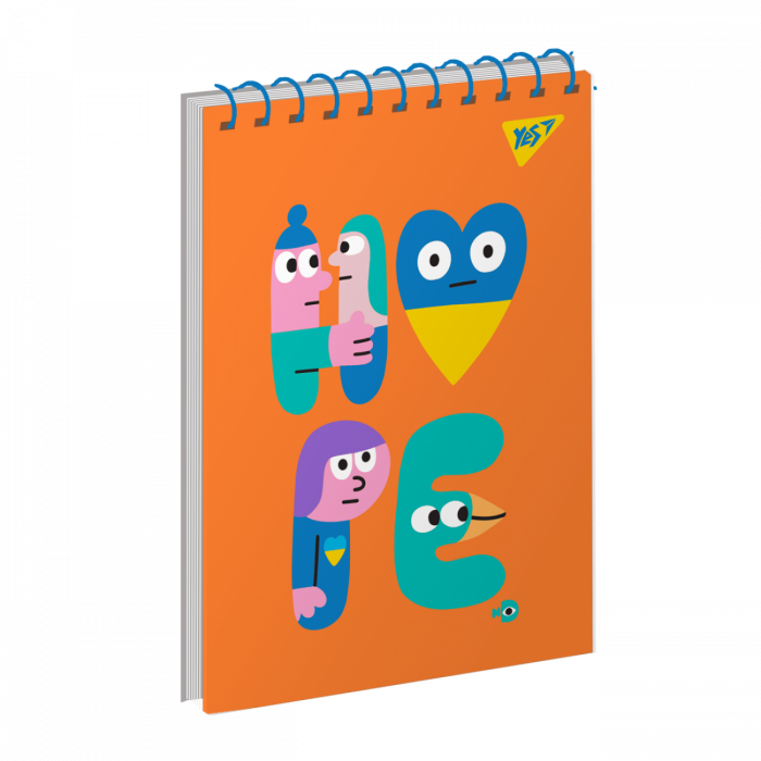 Зошит блокнот для записів YES А7/80 од.спіраль "Stand with Ukraine" 151863