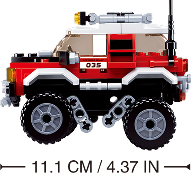 Дитяча іграшка конструктор машинка 145 деталей M38-B0663B SLUBAN Car Club (джип, фігурка)
