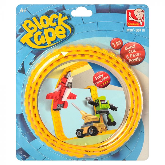 Стрічка 1м основа для конструктора SLUBAN M38-B0718 клеїться 4 кольори блістер 14-18-2 см