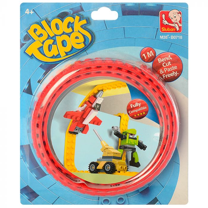 Стрічка 1м основа для конструктора SLUBAN M38-B0718 клеїться 4 кольори блістер 14-18-2 см