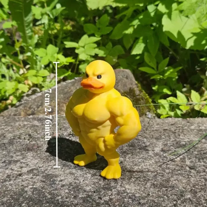 Сувенір іграшка 3D качка бодібілдер культурист фігурка 7 см пластик 3651 (відео в описі)