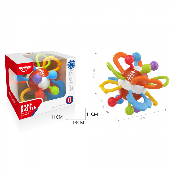 Дитяча іграшка для малюка розвиваючий м'яч (HE0199 HUANGER) логіка та анстстрес
