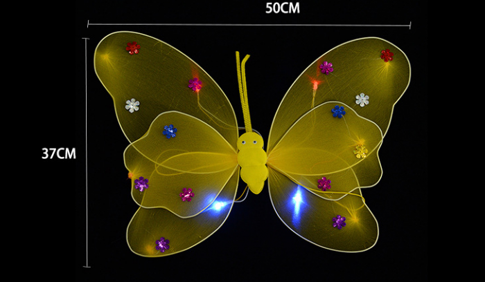 Одяг для свята карнавальний набір крила метелика, LED підсвітка, 3 режима світла w-000306