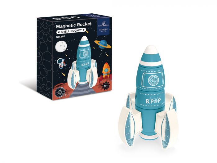 Дитяча іграшка конструктор магнітний ракета 8 деталей (350) MAGNETIC TOYS®
