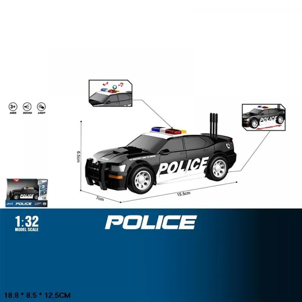 Дитяча іграшка машинка поліція Police WY1151A (4144) світло, звук, відео в описі 