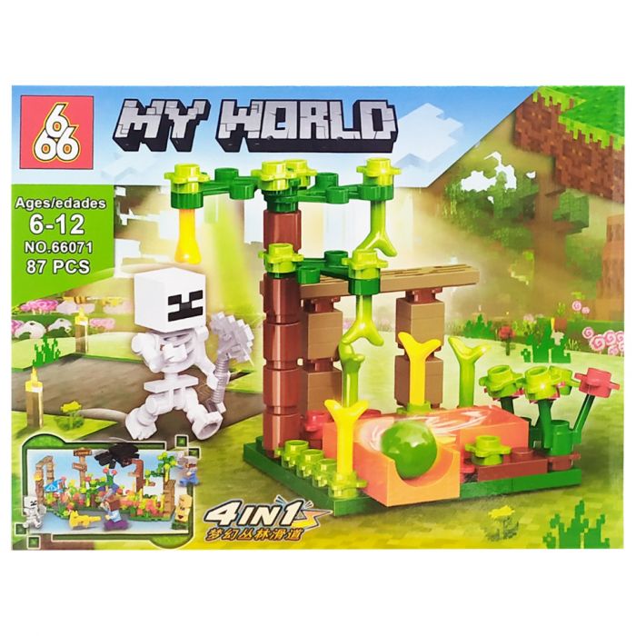 Дитяча іграшка конструктор для складання кімнати з гри Майнкрафт Minecraft 86-88 деталей (4365) 4 види, ціна за 1 шт