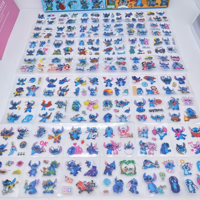 Наліпка Стіч (Stitch) набір 100 шт, ціна за набір (3812)