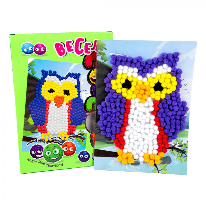 Набір для творчості 30996 "Веселі помпони - сова" (укр.) в кор-ці 30см-21,7см-1,4см