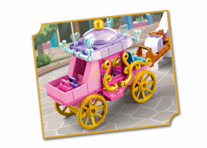 Дитяча іграшка конструктор для дівчинки карета принцеси 139 деталей M38-B0872 SLUBAN серія Village