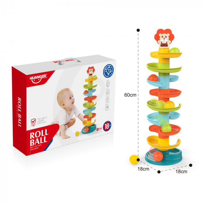 Дитяча іграшка для малюка весела вежа з кульками HE0292 HUANGER (16 елементів)