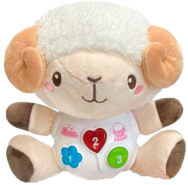 Дитяча м'яка іграшка баранчик зі світлом і звуком SL88029 SUNLIKE® (2644)