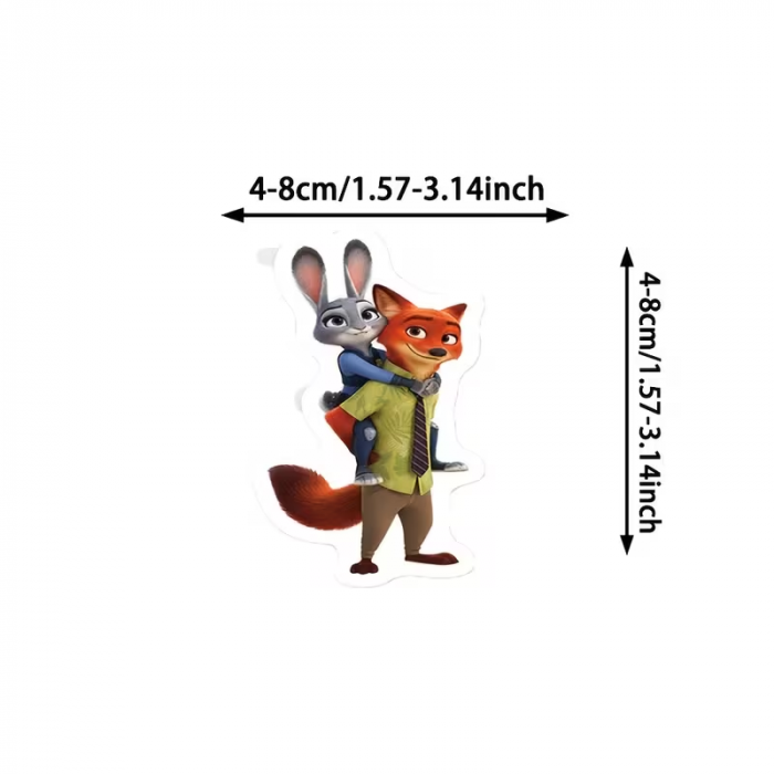 Наліпки 50 шт героїв мультфільму Зоотрополіс (Zootopia, Zootropolis) 4559