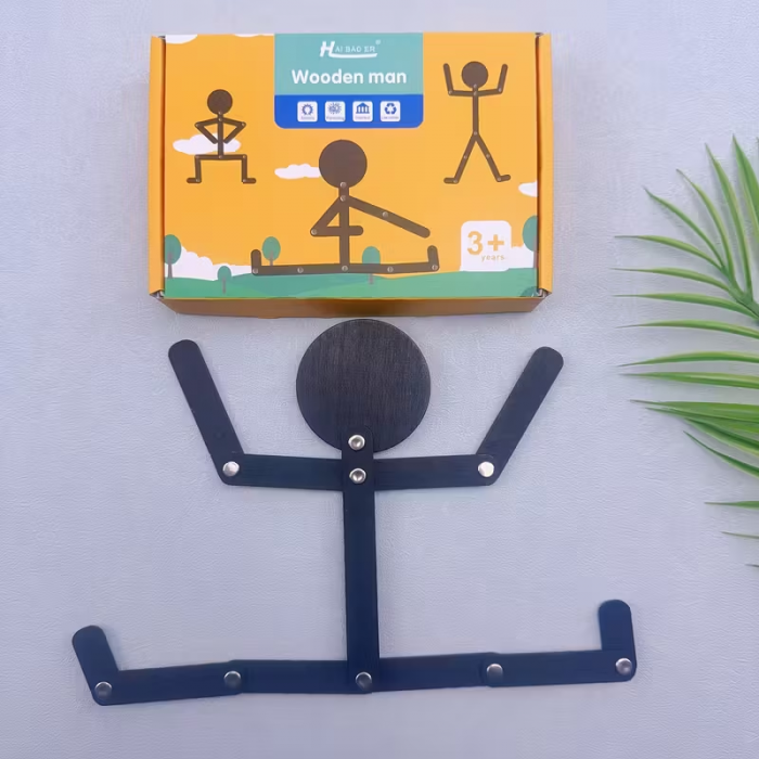 Дитяча іграшка головоломка антистрес гра пазл дерев'ний чоловічок (4584) уцінка, пом'ята коробка, відео в описі 