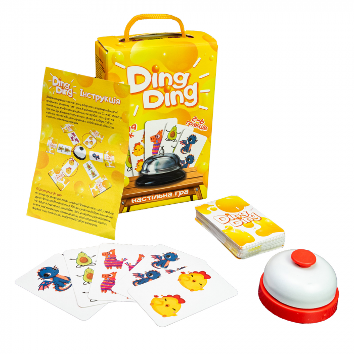 Настільна гра 30324 (укр) "Ding ding", ( Вік 7+)  в кор-ці 12-18.7-4.8 см