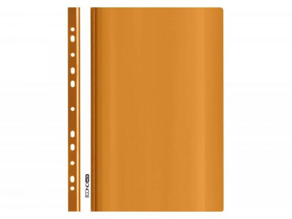 Папка пластикова швидкозшивач E31510-06 Eкономікс 510 A4 глянець з перфорацією помаранчева