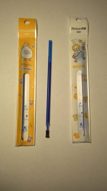Стрижень (стержень, паста) для ручки пиши - стирай ( що стирається ) синій, 0.5 мм, довжина 130 мм,  20 шт в уп., ціна за 1 шт.