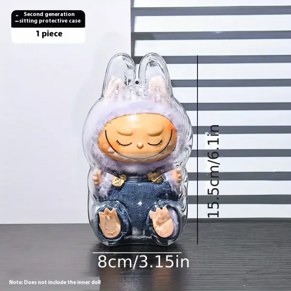 Прозорий захисний акриловий чохол для зберігання Лабубу Labubu 48143 друге покоління