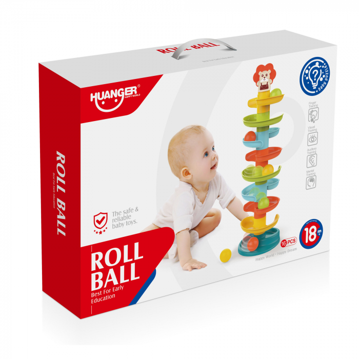 Дитяча іграшка для малюка весела вежа з кульками HE0292 HUANGER (16 елементів)