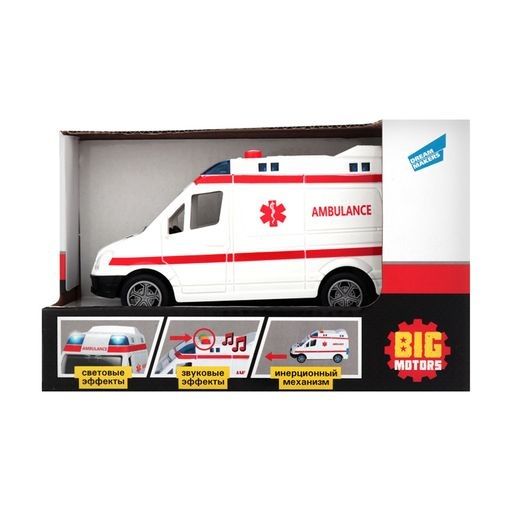Дитяча іграшка машинка швидка допомога Big Motors RJ6689A із ефектами
