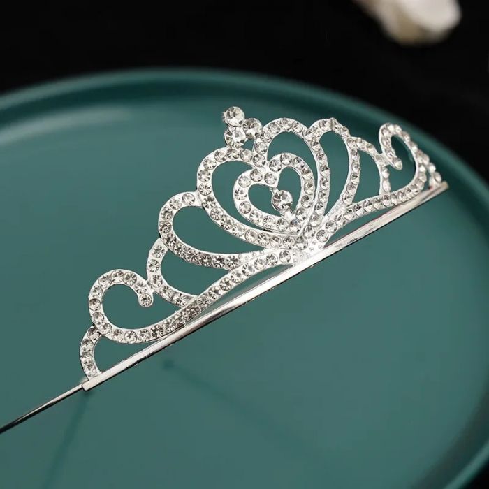 Діадема (тіара) корона колір срібло (silver), матеріал метал tiara 4020