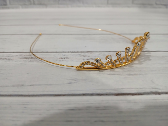 Діадема (тіара) корона колір золото (gold), матеріал метал (4673)