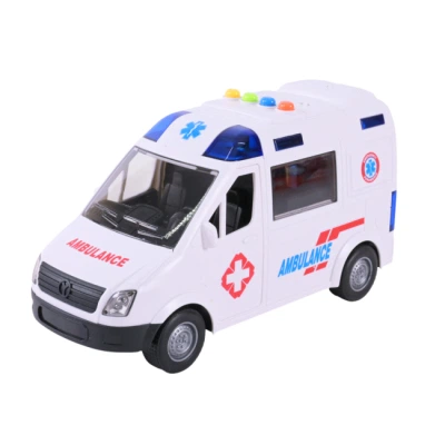 Дитяча іграшка машинка швидка допомога ZY221A фрикційний механізм, світло, звук, відео в описі 
