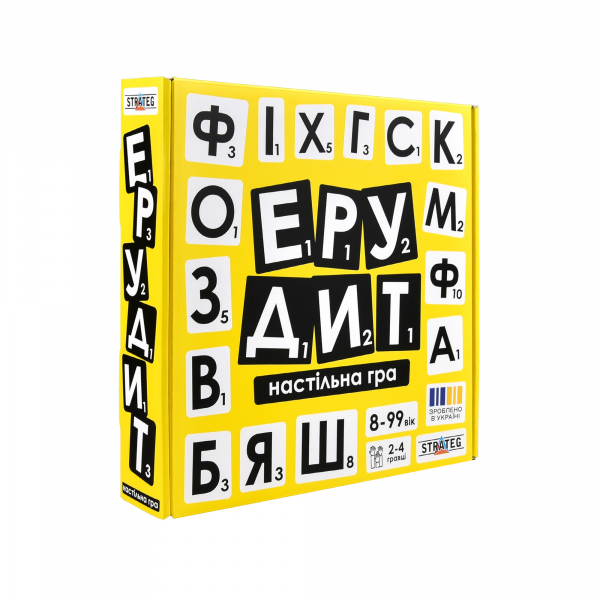 Настільна гра Strateg Ерудит ( Вік 8+) українською мовою (30619) Настільна гра Strateg Ерудит ( Вік 8+) українською мовою (30619)