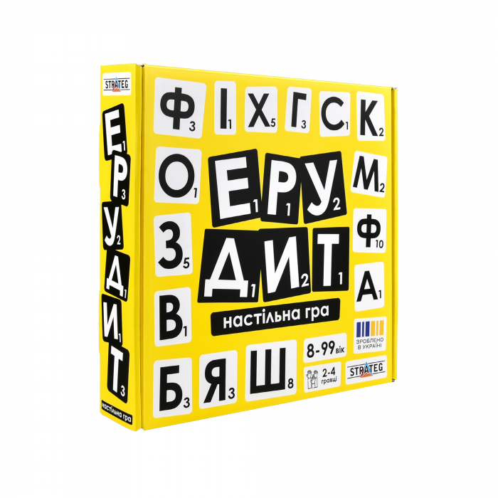 Настільна гра Strateg Ерудит ( Вік 8+) українською мовою (30619)