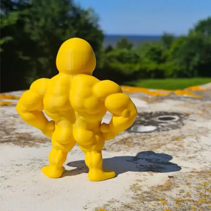 Сувенір іграшка 3D качка бодібілдер культурист фігурка 7 см пластик 3651 (відео в описі)