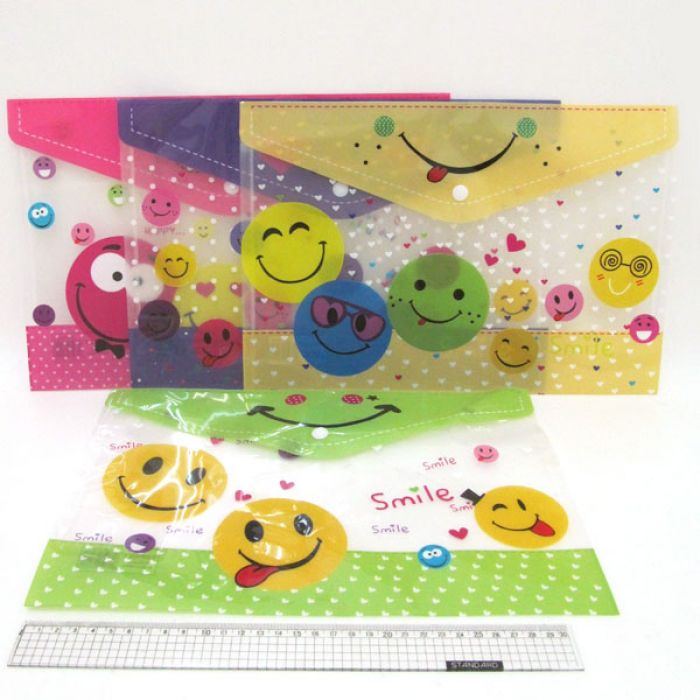 Папка-конверт з кнопкою А4 (33,5 х 23см) Smile 18S, 4175