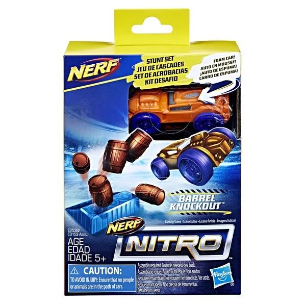 Дитячий ігровий набір Hasbro Nerf Nitro Zapblast перешкода і коричнева машинка (E2538)
