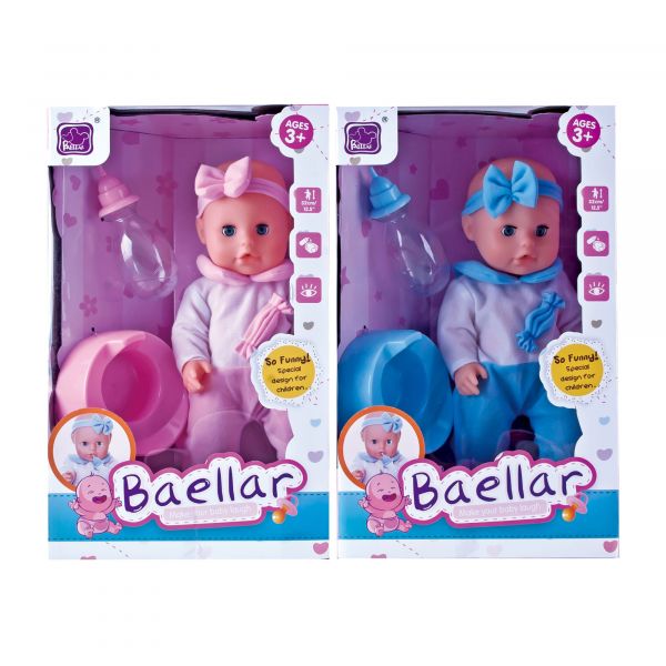 Дитяча іграшка лялька пупс п'є воду, пісяє з горщиком, розмір 31 см 10899 BAELLAR