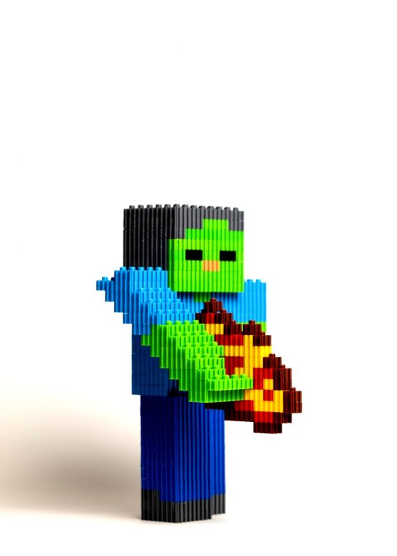 Дитяча іграшка конструктор 444 деталі серія: пікселі Зомбі (1,5) Minecraft (Майнкрафт) VTK 0116