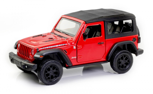 Дитяча іграшка машинка Jeep Wrangler Rubicon 2021 - Soft Top масштаб 1:32 відчиняються двері метало-пластик 554060ST